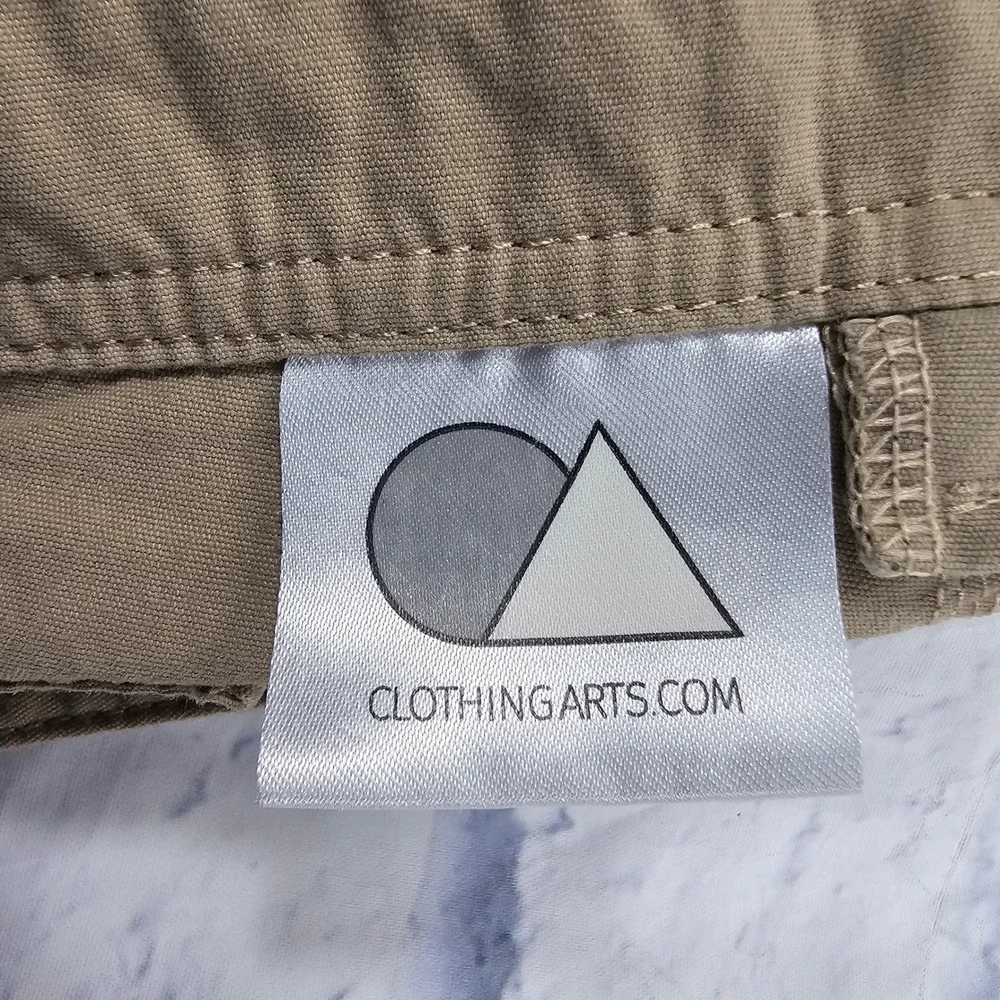Clothing Arts Pick Pocket Proof Cargo Pants Men 42x30 Khaki Tan Travel Adventure